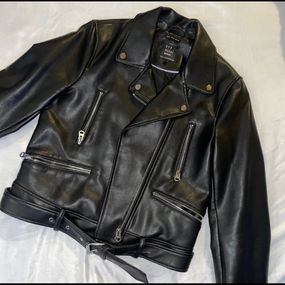 Black leather jacket